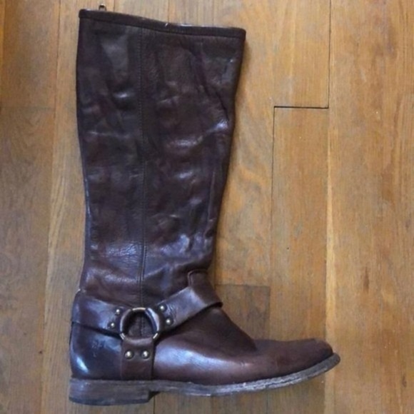 Frye brown leather tall Riding boots size 6.5 - Picture 3 of 6